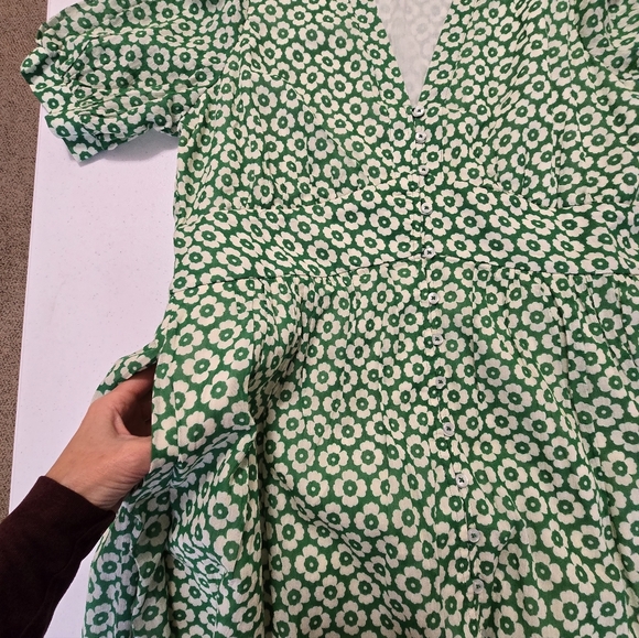 BODEN Elsa Floral Print Midi Dress Green Primrose Women's 14 Cottagecore NWOT - Picture 11 of 12